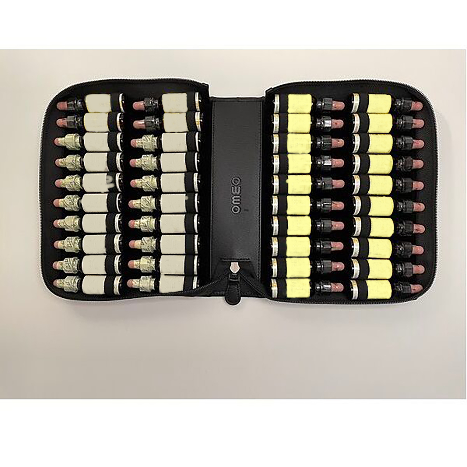 Etui für 40 Bachblüten 10ml oder 20ml Nelson aus feinem, schwarzen Rindleder